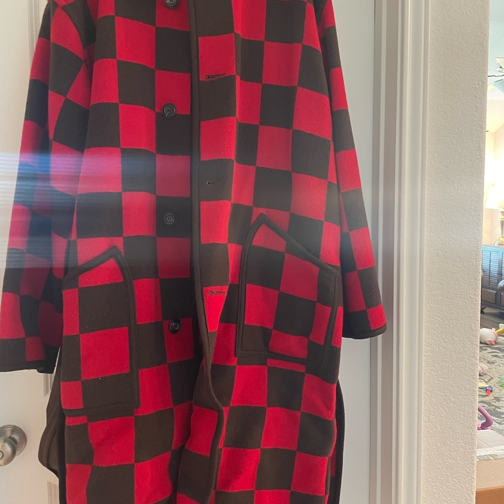 Filson Red and Brown Checkered Robe/Jacket